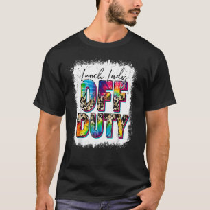 Camiseta Leopardo Tie Dye Lunch Lady Off Duty No Dia Passad