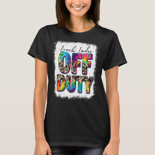 Camiseta Leopardo Tie Dye Lunch Lady Off Duty No Dia Passad