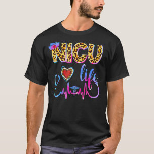 Camiseta Leopardo Tie Dye Nicu Life Stethoscope Lepard Nurs
