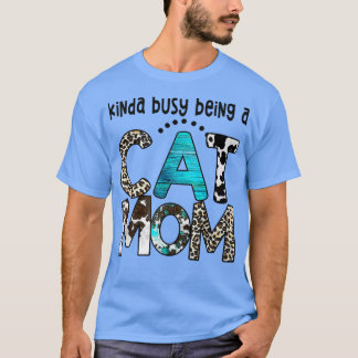 Camiseta Leopardo tipo ocupado sendo uma mãe de gato Ociden