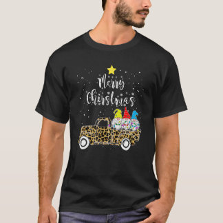 Camiseta Leopardo Três Gnomos em Caminhão Vermelho com Feli