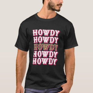 Camiseta Leopardo Vintage Howdy Rodeo Ocidental País Sulist