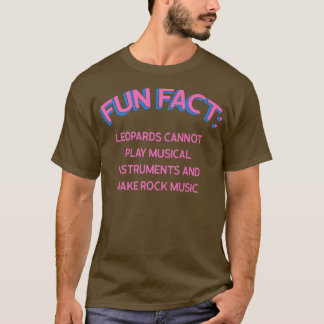 Camiseta Leopardos não podem fazer rock com um animal engra