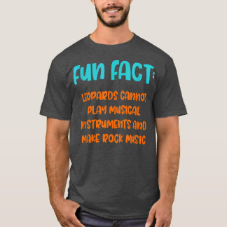 Camiseta Leopardos não podem fazer rock com um animal engra