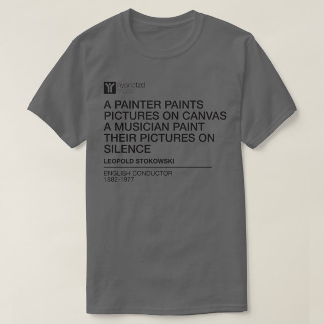 Camiseta Leopold Stokowski cita o presente dos amantes da a (Frente do Design)