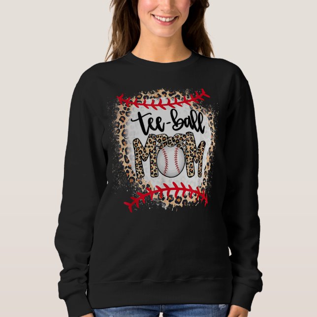 Camiseta Lepard Ball Mãe Dia de as mães Teeball Mãe (Frente)