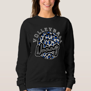 Camiseta Lepard Cheetah Voleibol Babá Azul Nanny Shirt