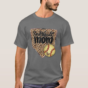 Camiseta Lepard Diamond Softball Dia de as mães Mãe