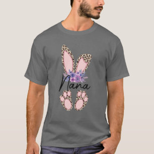 Camiseta Lepard Nana Bunny abençoado Dia do Felz pascoa de