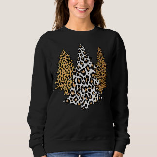 Camiseta Lepard natal árvores christmas cheetah presente de