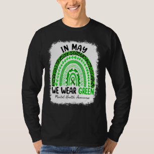 Camiseta Lepard Rainbow Em Maio Vestimos Saúde Mental Verde
