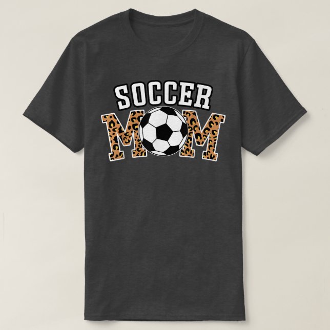 Camiseta Lepard Soccer Mãe para Mãe que Ama Futebol (Frente do Design)