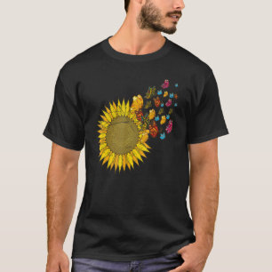 Camiseta Lepidopterista Amarelo Bumbum de girassol