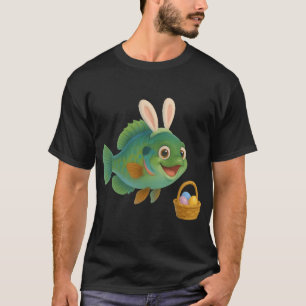 Camiseta Lepomis megalotis verde de Páscoa