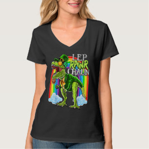 Camiseta Leprawrchaun Rua Patrick Day T Rex Dinosaur Lepre
