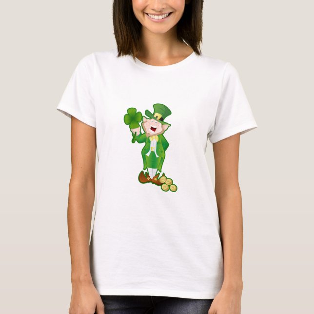 Camiseta Leprechaun afortunado (Frente)
