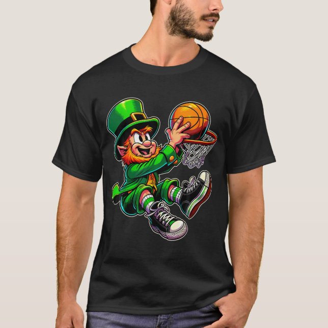 Camiseta Leprechaun Basball Playe Dia de São Patrício Irlan (Frente)
