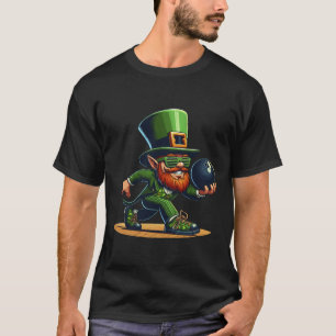 Camiseta Leprechaun Boliche Bowler Tee Rua.Patricks Dia Cri