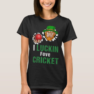 Camiseta Leprechaun Cricket Player Goalie Irish Sport Ginge