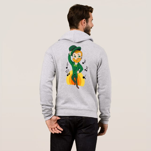 Camiseta Leprechaun dançante, Rua. (Parte Traseira Completa)
