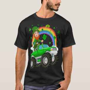 Camiseta Leprechaun Drive Monster Truck Shamrock Leaf Rua P