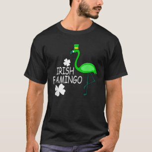 Camiseta Leprechaun Flamingo Shamrock Irish Flamingo Pat