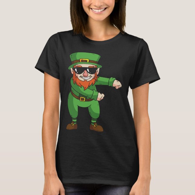 Camiseta Leprechaun Floss Dance  St Patrick Day (Frente)