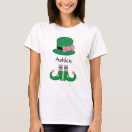 Camiseta Leprechaun Gelado Adição de Nome Camisa-T feminina