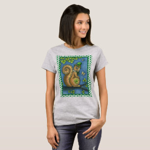 Camiseta LEPRECHAUN IRISH SQUIRREL, RUA. DIA DE PATRICK, So