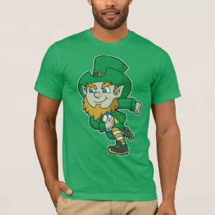 Camiseta Leprechaun irlandês retro do rugby