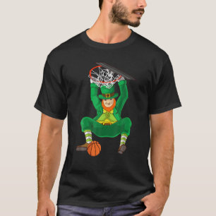 Camiseta Leprechaun Joga Basquete Dunk Boys Crianças Rua Pa