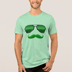 Camiseta Leprechaun Luzes verdes e óculos Legal