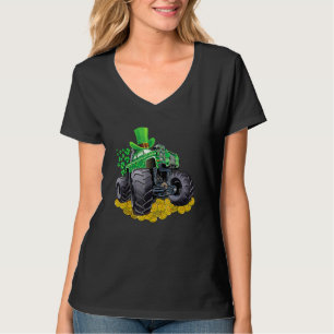 Camiseta Leprechaun Monster Truck Shamrock Rua Patrick Day