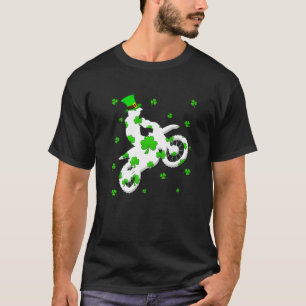Camiseta Leprechaun Motocross Sports Lover Shamrock Rua Pat