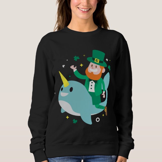 Camiseta Leprechaun Narwhale  Cute St Patricks Day 2020 Boy (Frente)