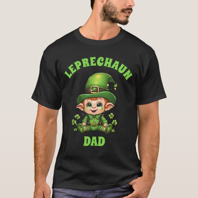 Camiseta Leprechaun Pai Cute Baby Leprechaun (Frente)