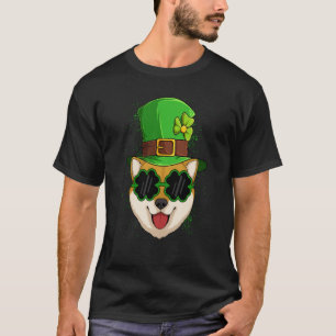 Camiseta Leprechaun Shiba Inu Dog Shamrock C Rua D de Patri