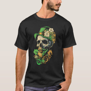 Camiseta Leprechaun Skull Rua Paddys Metal Irish St Patrick