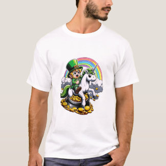 Camiseta Leprechaun Unicorn Cute