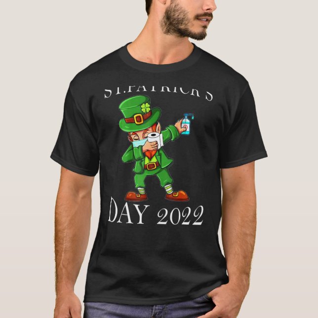 Camiseta Leprechaun Vestindo Mask Funny Saint Patrick S Day (Frente)
