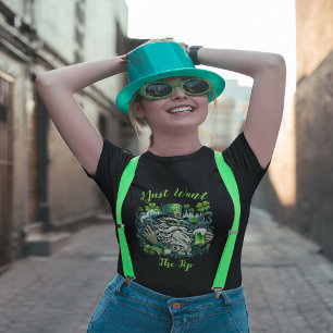 Camiseta Leprechaun Whimsic Salvando Um Frio