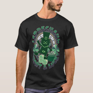 Camiseta Leprechauns Curtos e Ruas Sortudas. Paradas Patric