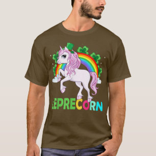 Camiseta Lepricorn Funny Leprechaun Unicorn Miúdas Mulheres