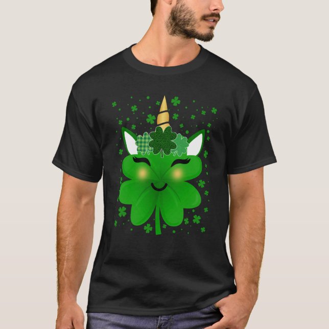 Camiseta Lepricorn Leprechaun Unicorn Shamrock C St Patrick (Frente)