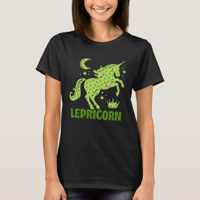 Camiseta Lepricorn Leprechaun Unicorn St Patrick s Day Sham (Frente)