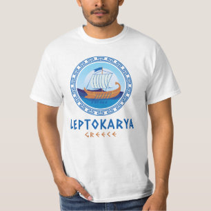 Camiseta Leptokarya, Design de navio grego Grécia