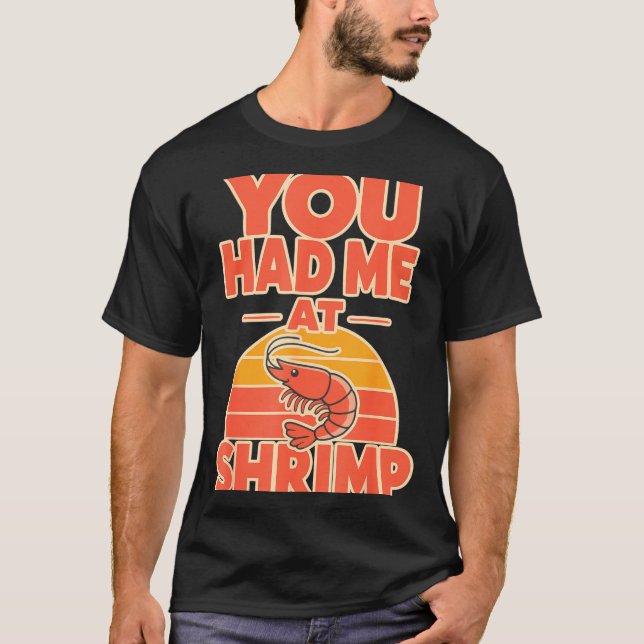 Camiseta Leque de camarão frutos do mar cajun  (Frente)