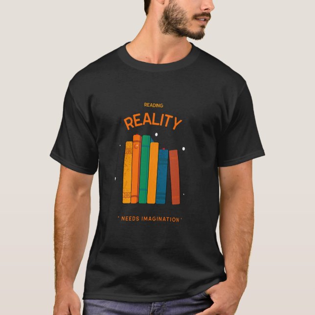 Camiseta Ler a realidade precisa de imaginação (Frente)