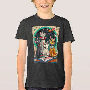 Camiseta Ler Abre uma Porta para Aventuras Cósmicas com Gat