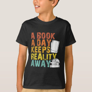 Camiseta Ler Cotação Um Livro Um Dia Mantém A Realidade Lon